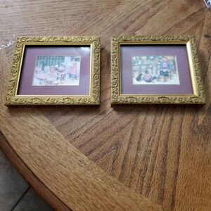 Gold Framed Art Prints - Set of 2 Victorian Prints